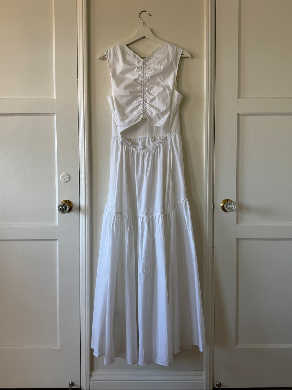 COS White Tiered Maxi Dress with Back Cutout - Picture 7 of 10